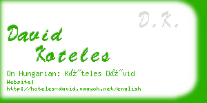 david koteles business card